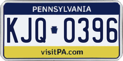 PA license plate KJQ0396