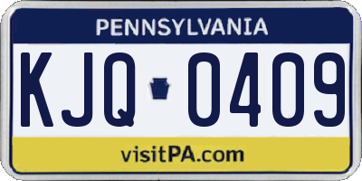 PA license plate KJQ0409