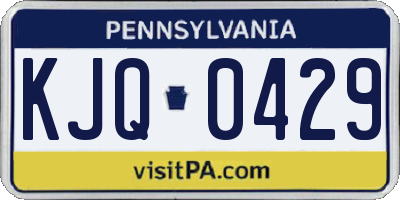 PA license plate KJQ0429