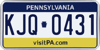 PA license plate KJQ0431