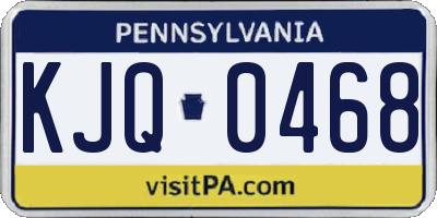 PA license plate KJQ0468