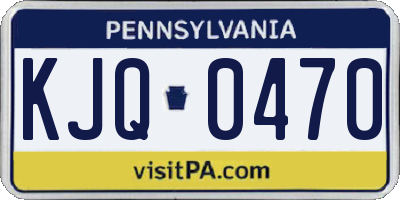 PA license plate KJQ0470