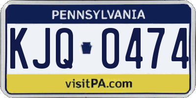 PA license plate KJQ0474