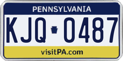 PA license plate KJQ0487