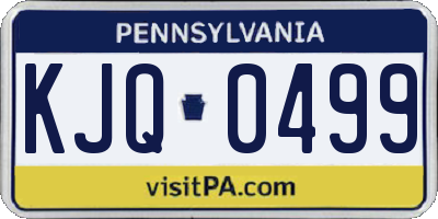 PA license plate KJQ0499