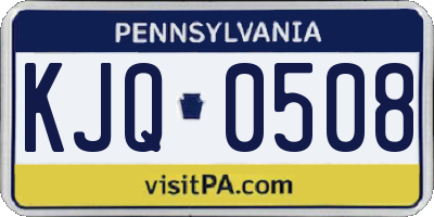 PA license plate KJQ0508