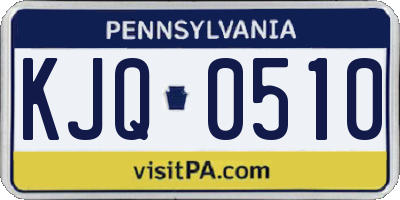 PA license plate KJQ0510