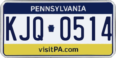 PA license plate KJQ0514
