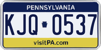 PA license plate KJQ0537