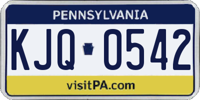 PA license plate KJQ0542