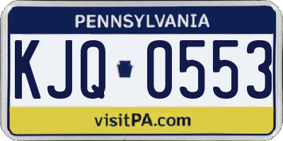 PA license plate KJQ0553