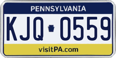 PA license plate KJQ0559