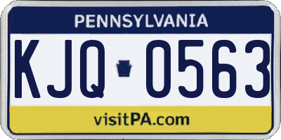 PA license plate KJQ0563
