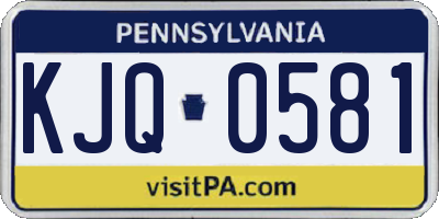 PA license plate KJQ0581