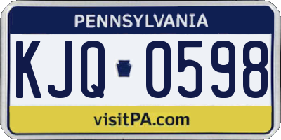 PA license plate KJQ0598