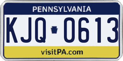 PA license plate KJQ0613