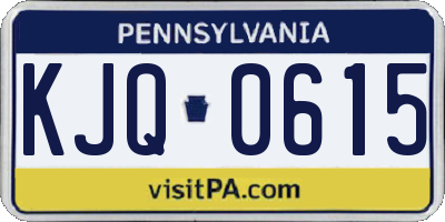 PA license plate KJQ0615