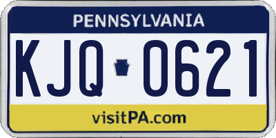 PA license plate KJQ0621