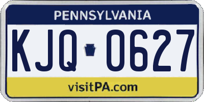 PA license plate KJQ0627