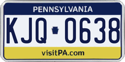 PA license plate KJQ0638