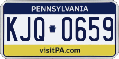PA license plate KJQ0659