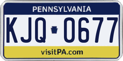 PA license plate KJQ0677