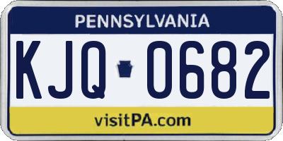 PA license plate KJQ0682