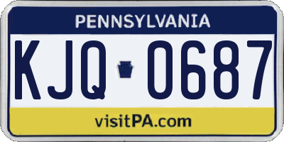 PA license plate KJQ0687