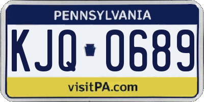 PA license plate KJQ0689