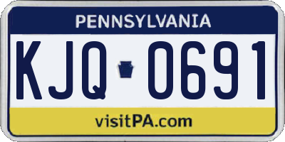 PA license plate KJQ0691