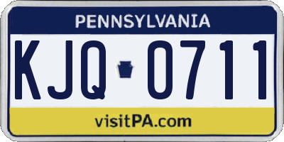 PA license plate KJQ0711