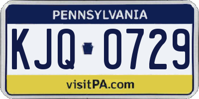 PA license plate KJQ0729