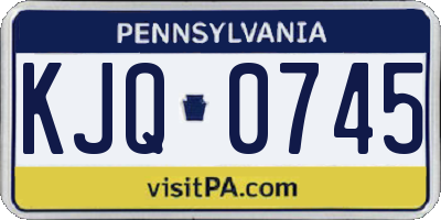 PA license plate KJQ0745