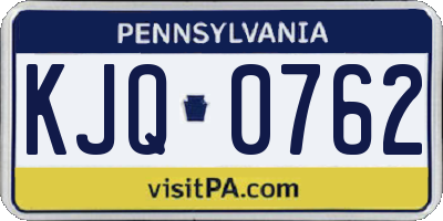 PA license plate KJQ0762