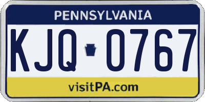 PA license plate KJQ0767