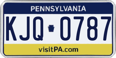 PA license plate KJQ0787