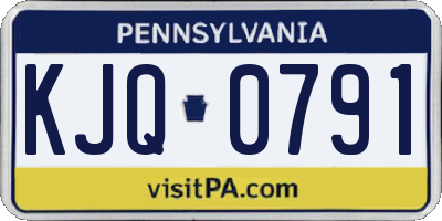 PA license plate KJQ0791