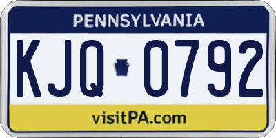 PA license plate KJQ0792