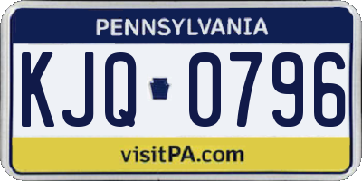 PA license plate KJQ0796