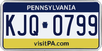 PA license plate KJQ0799