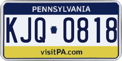 PA license plate KJQ0818