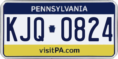 PA license plate KJQ0824