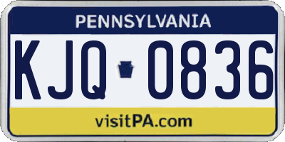 PA license plate KJQ0836