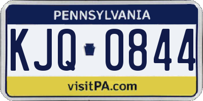 PA license plate KJQ0844