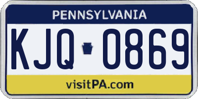 PA license plate KJQ0869
