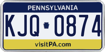 PA license plate KJQ0874