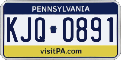 PA license plate KJQ0891