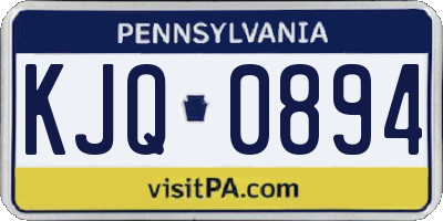 PA license plate KJQ0894