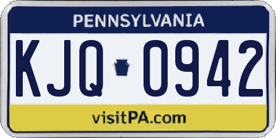 PA license plate KJQ0942