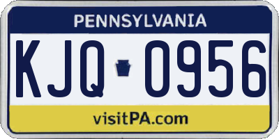 PA license plate KJQ0956